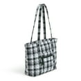 thumbnail image 5 of Vera Bradley Women's Cotton Small Vera Tote Bag Kingbird Plaid, 5 of 5