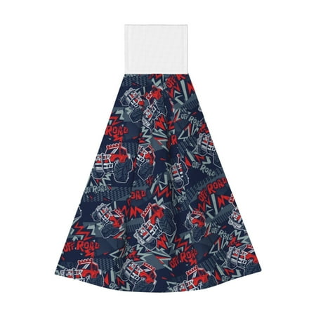 

Zufioo Cool Red Off-Road Vehicle Print Coral Fleece Velcro Hand Towel Hangable Absorbent Hand Towel Suitable for Kitchen Bathroom Household Items