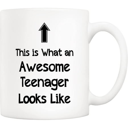 

Christmas Gifts Funny Awesome Teenager Coffee Mug This Is What an Awesome Teenager Looks Like 11Oz Novelty Cups for Daughter Son Child Unique Birthday Gifts from Dad Mom
