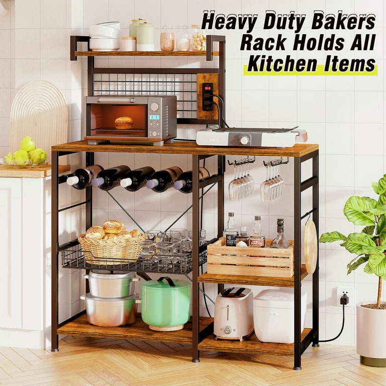 Kitchen Bakers Rack, Standing Baker's Racks Utility Storage Shelf