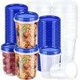 thumbnail image 4 of Food Storage Containers Reusable Freezer Storage Containers with Top Lids Airtight Plastic Soup Freezer Containers Storage Containers with Lids for Meal Prep Leftover Lunch Salad Airtight Containers, 4 of 9