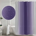 thumbnail image 5 of Purple Grey Ombre Shower Curtain, Waterproof Shower Curtains for Bathroom, Farmhouse Gradient Minimalist Washable Fabric Bathtub Curtain Set Bath Decor with 12 Hooks Extra Long 72"x96", 5 of 8