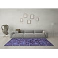 thumbnail image 3 of Ahgly Company Machine Washable Indoor Rectangle Oriental Blue Industrial Area Rugs, 6' x 9', 3 of 4