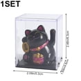 thumbnail image 2 of Jiibva Solar Waving Cat Good Luck Fortune Cat Car Dashboard Ornament for Car Store Front Desk Office Home Living Room Decoration, 2 of 7