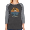 thumbnail image 1 of LA Pop Art Women's Raglan Baseball Word Art T-shirt - Cities In San Diego, 1 of 2