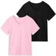 thumbnail image 6 of REDESS 2-Pack Womens T-Shirts V-Neck Short Sleeve Casual Summer Basic Tops for Everyday Workout Yoga Gym, 6 of 7