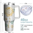 thumbnail image 2 of 40 Oz Birthday Tumbler for Women with Handle & Straw, Happy Birthday Cups for Adults Keeps Drinks Hot Cold Ice, Stainless Steel Happy Birthdays Mug Gifts Mothers Day, Birthdays Gifts for Women, 2 of 6