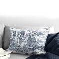 thumbnail image 5 of Beau Toile Blue Decor Pillow (Feather Insert) 14"x20" Rectangle, 5 of 5