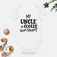 thumbnail image 4 of My Uncle Is Cooler Than Yours – Funny Baby Bodysuit Gift for Nephew Or Niece, Cute Infant One-Piece Romper White-style 24months, 4 of 7