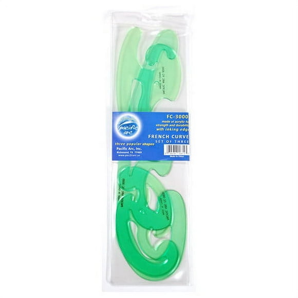 PACIFIC ARC FC3000 FRENCH CURVE ACRYLIC 3 PIECE SET
