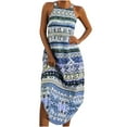 thumbnail image 1 of Pompotops Robe d'Été Décontractée Sans Manches à Col Rond Imprimé pour Femmes, 1 of 7