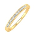 thumbnail image 1 of Channel Set Princess Cut Diamond Wedding Band Ring in 10K Yellow Gold (0.15 cttw) (Ring Size 6.25) (I1-I2 Clarity), 1 of 6