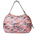 thumbnail image 1 of Bolsa de supermercado plegable, diseño plegable, tela Oxford de gran capacidad, bolsa de compras reutilizable ampliamente utilizada, camuflaje rosa, 1 of 5