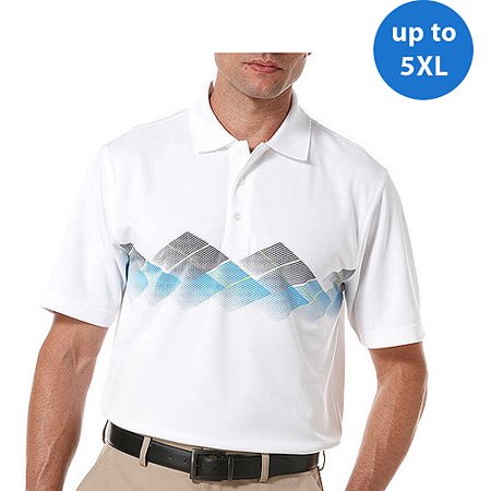 Ben Hogan's Big Men's Short Sleeve Chest Argyle Polo