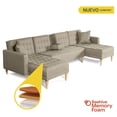 thumbnail image 2 of Sala Modular Doble Chaise Makora Marietta con Memory Foam Color Arena Lino Respaldo Reclinable de 3 Posiciones, 2 of 7