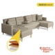 thumbnail image 2 of Sala Modular Doble Chaise Makora Marietta con Memory Foam Color Arena Lino Respaldo Reclinable de 3 Posiciones, 2 of 7