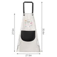 thumbnail image 4 of Delantal bolsillo PVC babero ajustable sin mangas delantal de cocina para el hogar accesorio de cocina, tipo 1, gris y negro Noticed HA003449-05, 4 of 6