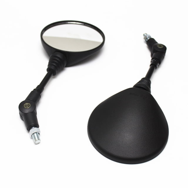 Riwesomey Paquete de 2 espejos retrovisores para motocicleta, universales, únicos, anticaída, vista de barrido suave, rotación de 360 °, Accesorios para motos