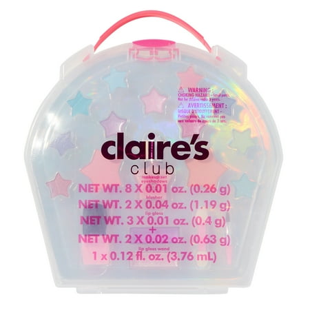 Claire's Cosmetic Makeup Case with Carrying Handle, Including Makeup