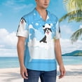 thumbnail image 5 of Goofa Collie in Bathtub Hawaiian Shirt for Men, Unisex Summer Beach Casual Short Sleeve Button Down Shirts,Aloha Tropical Floral print shirt-, 5 of 9