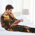 thumbnail image 6 of Lsque Flower Field Poodle Pattern Long Sleeve Pajama Set for Men - Soft 2-Piece Sleepwear and Loungewear Set with Pockets, Comfy Nightwear-XX-Large, 6 of 7