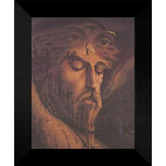 FrameToWall - Octavio Ocampo FRAMED Art Print 15x18 "Calvary"