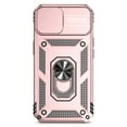 thumbnail image 3 of iPhone 13 Mini Kickstand Armor Case with Slide Camera Lens Protection Cover Built-in 360° Rotate Ring Holder Stand Magnetic Military Shockproof Phone Cover Case for iPhone 13 Mini,
Rosegold, 3 of 9