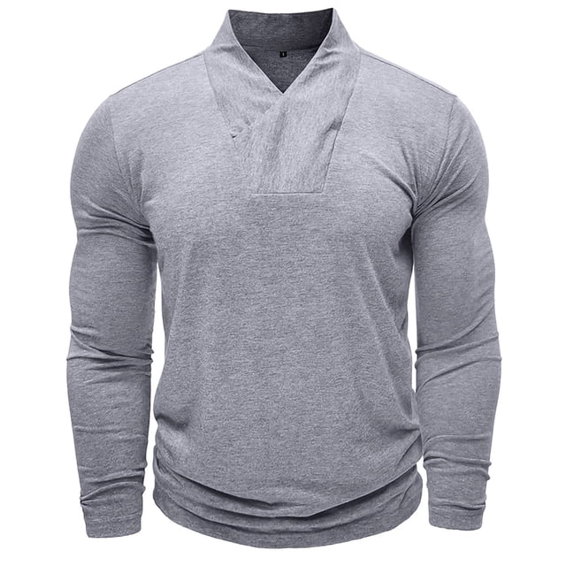pstuiky mangas largas para hombre, Camiseta deportiva de manga larga con cuello redondo y color liso para hombre salir tops m