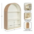 thumbnail image 5 of Kate and Laurel Arcott Modern Arched Wall Shelf, 18 x 6 x 26, White and Light Natural, Transitional Arch Wall Shelves for Over-the-Toilet Storage or Entryway Storage Shelf, 5 of 8