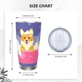 thumbnail image 4 of Bingfone Dog Washes in a Bath for 20 Oz Stainless Steel Travel Mug Double Wall Water Coffee Cup for Home,Office, Outdoor Works Great for Ice Drinks and Hot Beverage-Without Straw, 4 of 8