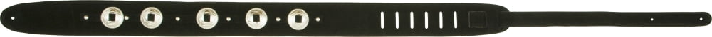 D'Addario Planet Waves Deluxe Suede Guitar Strap with Conchos Black