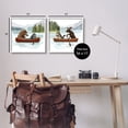 thumbnail image 4 of Stupell Industries Woodland Animals on Canoes Animals & Insects Painting White Framed Art Print Wall Art, 17 x 17, Set of 2, 4 of 10