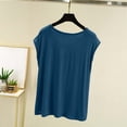 thumbnail image 6 of ylioge Womens 2 Piece Short Pajama Sets with Pockets Casual Lightweight Cap Sleeve Tops Wide Leg Shorts Soft-Modal Loungewear Homewear Pajamas Outfits, 6 of 7