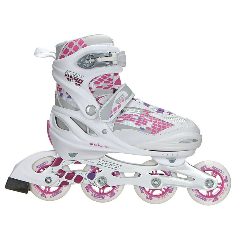 Roller Fille Junior - Moody Inline Tif - Roces - Noir/Rose/Gris/Argent