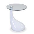thumbnail image 1 of Manhattan Comfort Table d'Appoint en Verre Blanc 19.7 Po, 1 of 2