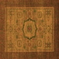thumbnail image 1 of Ahgly Company Indoor Square Abstract Orange Modern Area Rugs, 4' Square, 1 of 4