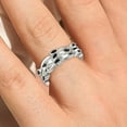 thumbnail image 4 of 0.36ct Marquise black diamond moissanite Blooming Willow Wedding Ring 18K White Gold Over Silver, 4 of 4