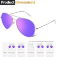 thumbnail image 3 of Gafas de sol Joopin Trendy Purple Polarized UV400 con montura plateada, 3 of 6