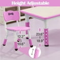 thumbnail image 5 of Para niños pequeños height - adjustable para niños mesa y sillas set con superficie con grafiti para 6 asientos, 5 of 5