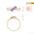 thumbnail image 4 of ANGARA Natural 0.42 Ct. Amethyst with Diamond Infinity Ring in 14K Yellow Gold for Women (Ring Size: 3.5), 4 of 9