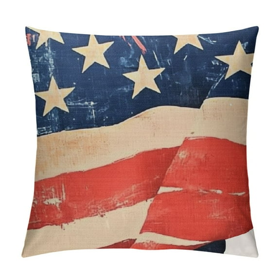 Shiartex Patriotic Decor-Throw Pillow Covers,4th of July Pillow Case for Independence Day,Memorial Day,Veteran's Day,USA,American Summer Outdoor Red White Blue Decorations 12x12in