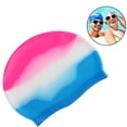 thumbnail image 1 of Gorro de baño de silicona, 1 paquete, duradero, cómodo, elastomérico, para adultos, para mujeres, hombres, cabello corto, cabello largo, 1 of 8