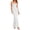 White, variant on Kvture Womens Summer Dresses Polka Dot Spaghetti Strap Cowl Neck Wedding Cocktail Maxi Dress White S