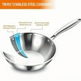 thumbnail image 2 of Tri-Ply Stainl Steel Woks 12 Inch Healthy Non-Toxic Cooking Wok Pan with Lid Wide Deep Cookware Stir-Fry Pans Dishwasher and Oven Safe Up To 600F Works on Induction, 2 of 8