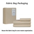 thumbnail image 3 of WelHome 100% Cotton Twin Sheets Set, 3 Piece Sand Bed Sheets Set with HeiQ Fresh, Percale Weave, Hotel Luxury, Ultra Soft Sheets Set with Pillowcases, 3 of 7
