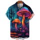 thumbnail image 3 of Camisa con estampado 3D de hongos para hombre, camisas casuales de moda de manga corta para playa, blusas de calle para hombre, camisas de gran tamaño con botones, blusas, 3 of 5
