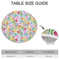 thumbnail image 6 of Pioneer Flower Floral Print Pattern Round Fitted Tablecloth with Elastic Edge,Dining Table Cover Waterproof,Outdoor Round Tablecloth for Camping,Dining,Indoor and Outdoor, 6 of 7