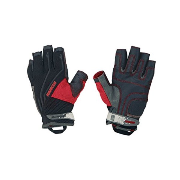 harken sport men's 3/4 finger reflex gloves, black, xlarge Walmart