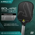 thumbnail image 2 of JOOLA Solaire CFS 14mm Swift Pickleball Paddle, Carbon Racket with Spin, Power, & Control, 2 of 6