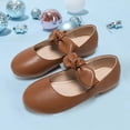 thumbnail image 2 of KPOPLK Toddler Dress Girls Shoes Mary Jane Soft Sole Princess Shoes for Little Kids Size 3,Brown, 2 of 7